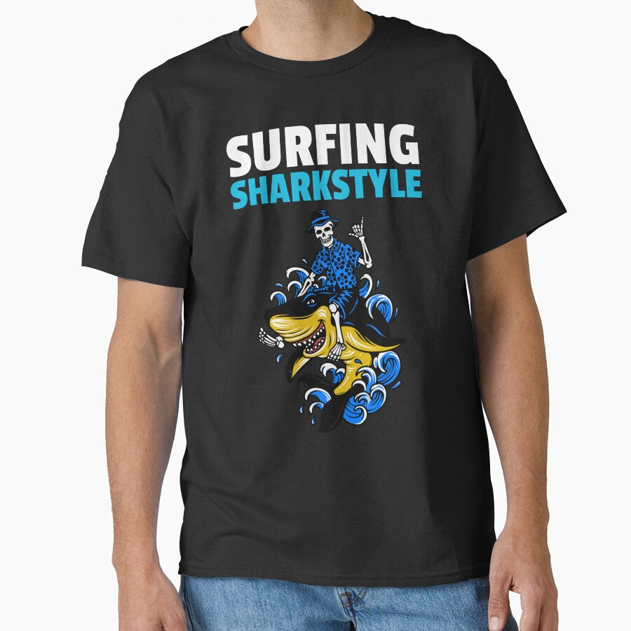 SURFING SHARKSTYLE by MJ96-PRO - Adult & Kids T-Shirts, Sweatshirts & Hoodies apparel design preview 1