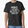 Iron and hevay metal are my therapy by RPHDesigns - Adult & Kids T-Shirts, Sweatshirts & Hoodies apparel design preview 1