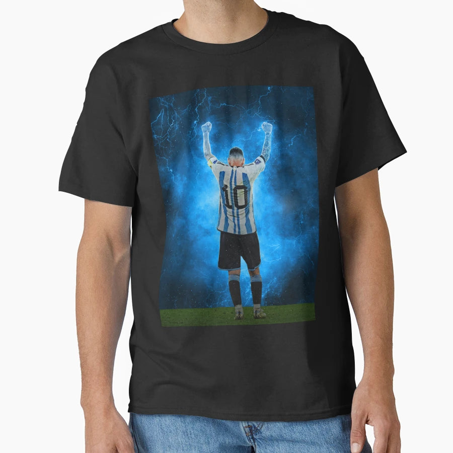 Lionel Messi New Goal Celebration T-Shirt - Novelty Apparel for Adults - T-Shirt, Sweatshirt, Hoodie