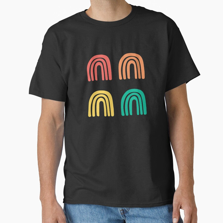 Multi Color Boho Rainbows Sticker Pack by - Adult & Kids T-Shirts, Sweatshirts & Hoodies apparel design preview 1