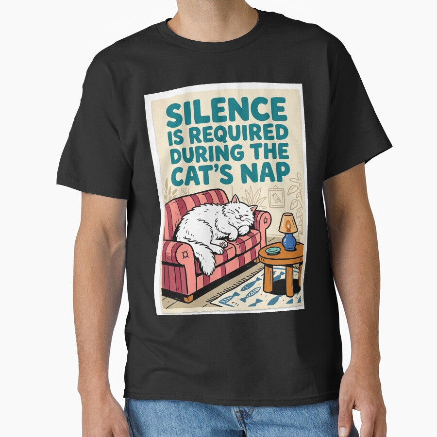 Silence Is Required During The Cat's Nap by - Adult & Kids T-Shirts, Sweatshirts & Hoodies apparel design preview 1