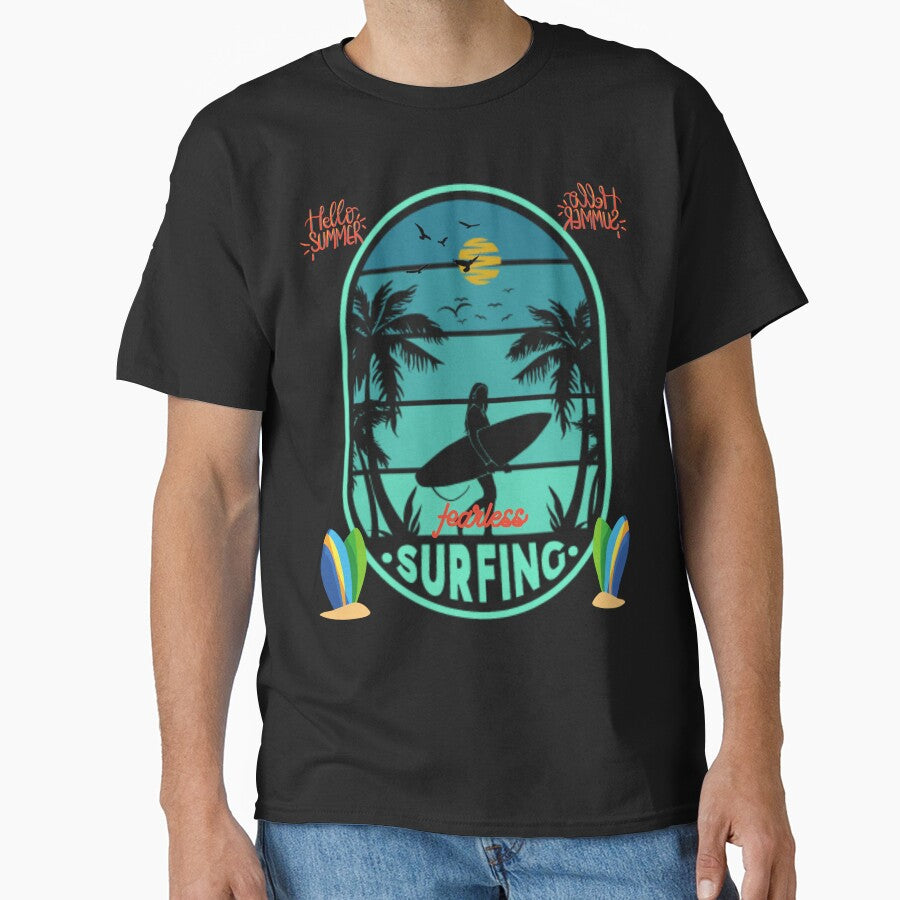 Fearless Surfing by RonelM - Adult & Kids T-Shirts, Sweatshirts & Hoodies apparel design preview 1