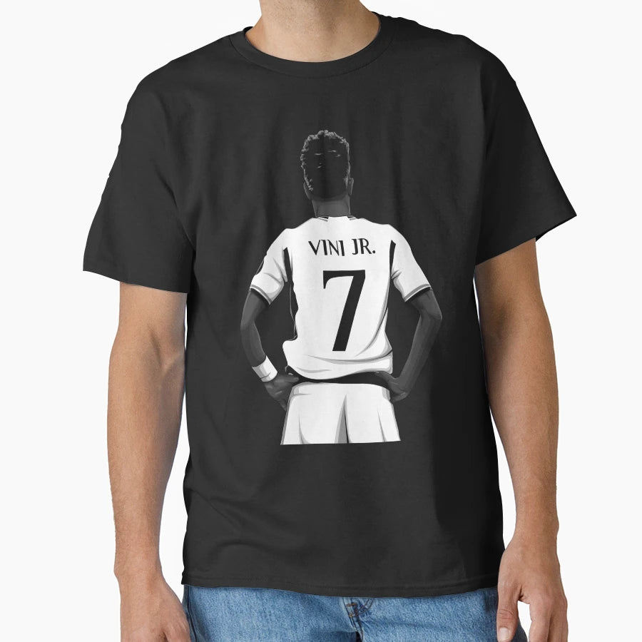 Vinicius Jr Black And White Version T-Shirt - Aesthetic Graphic Unisex - T-Shirt, Sweatshirt, Hoodie
