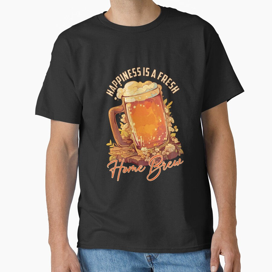 Drink Beer Drinker Drinking Happiness Is A Fresh Home - Adult & Kids T-Shirts, Sweatshirts & Hoodies apparel design preview 1