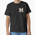 M Blanc Glitter Varsity Letter T-Shirt - Minimalist Print for Adults - T-Shirt, Sweatshirt, Hoodie