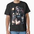 Gothic anime girl with penguins portrait art by - Adult & Kids T-Shirts, Sweatshirts & Hoodies apparel design preview 1