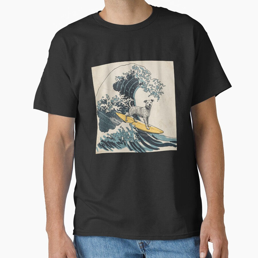 The Great Wave Dog Rider Surf by SOUFIANE1991 - Adult & Kids T-Shirts, Sweatshirts & Hoodies apparel design preview 1