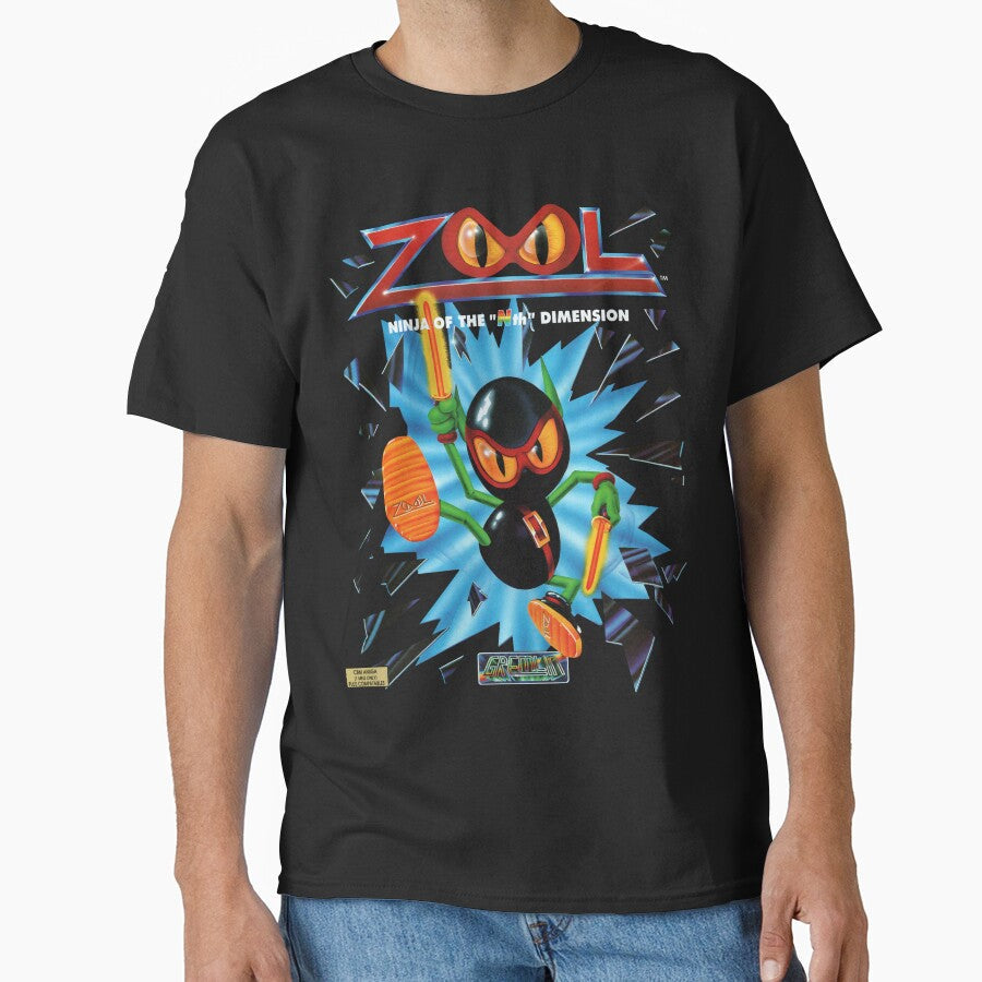 Zool Classic Retro Gaming Amiga Cover by dbatista - Adult & Kids T-Shirts, Sweatshirts & Hoodies apparel design preview 1