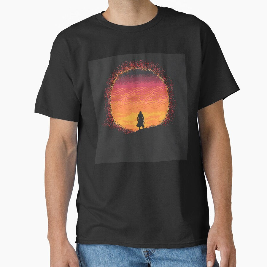 Journey's Beginning Pixel Silhouette by ClubVacay - Adult & Kids T-Shirts, Sweatshirts & Hoodies apparel design preview 1