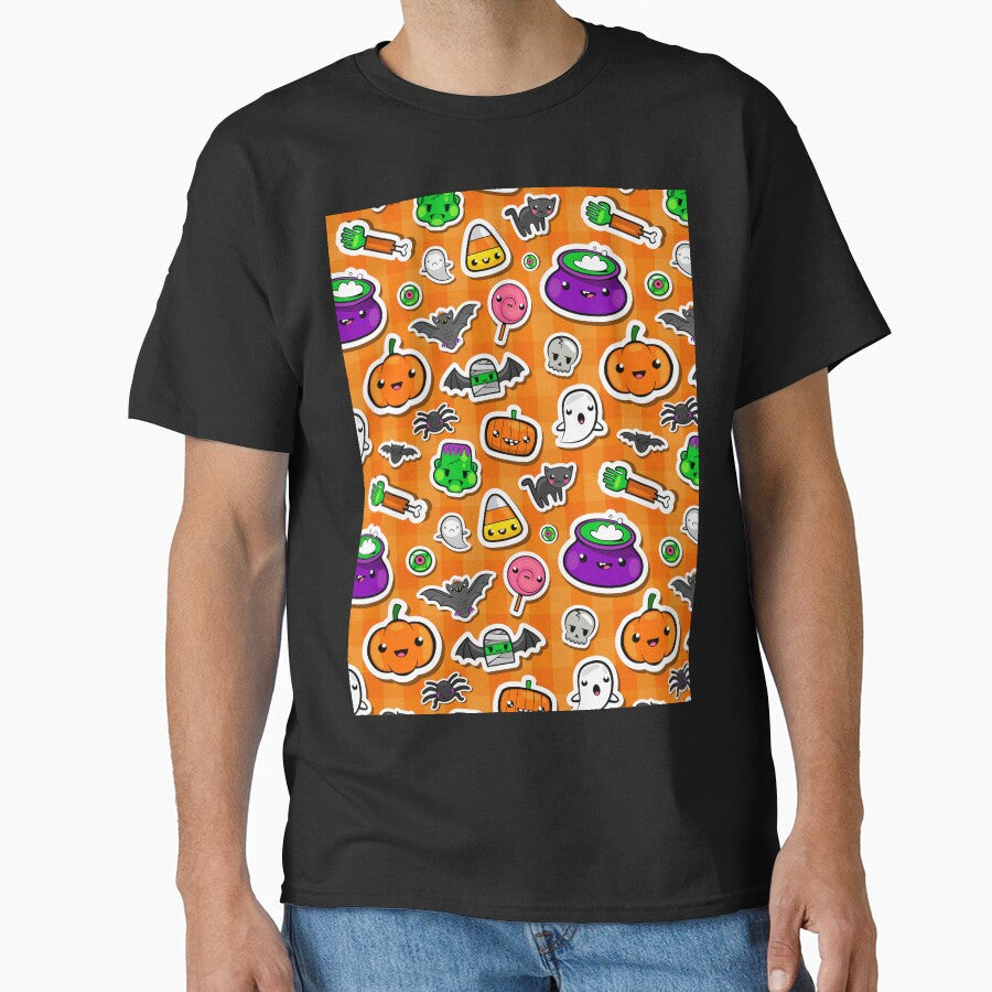 Cute Kawaii Halloween Pattern by TamGustam - Adult & Kids T-Shirts, Sweatshirts & Hoodies apparel design preview 1