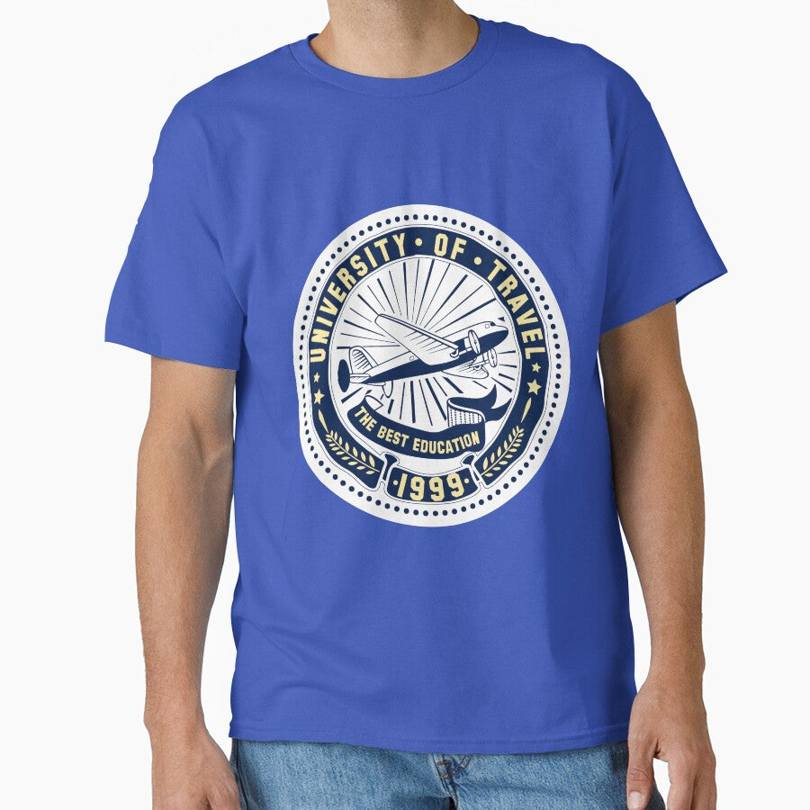 University of Travel Round Logo by groovygear - Adult & Kids T-Shirts, Sweatshirts & Hoodies apparel design preview 1