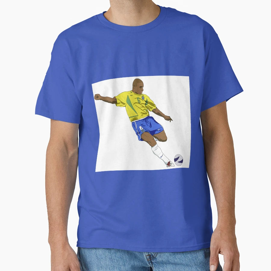 Roberto Carlos Digital Art Portrait T-Shirt - Minimalist Print Unisex - T-Shirt, Sweatshirt, Hoodie