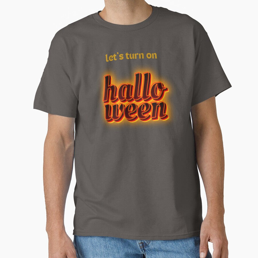 Halloween Let's turn ON by agamilion - Adult & Kids T-Shirts, Sweatshirts & Hoodies apparel design preview 1