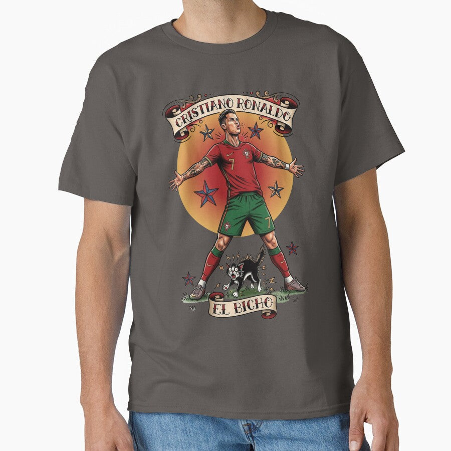 The CR7 Traditional Tattoo by Fictional Ink Society - Adult & Kids T-Shirts, Sweatshirts & Hoodies apparel design preview 1