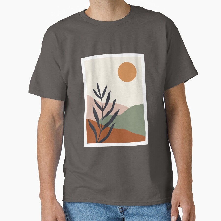 Boho Mountain Sunrise Modern Bohemian by mauraurus - Adult & Kids T-Shirts, Sweatshirts & Hoodies apparel design preview 1