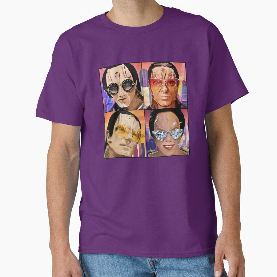 Deep Space Vice Murder LIzard Parody Collage Square - Adult & Kids T-Shirts, Sweatshirts & Hoodies apparel design preview 1
