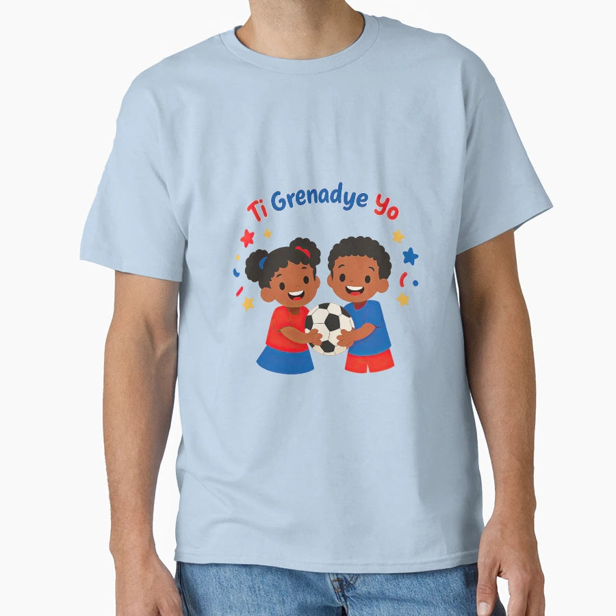 Ti Grenadye Yo Haiti Football T-Shirt - Custom Art Print for Adults - T-Shirt, Sweatshirt, Hoodie