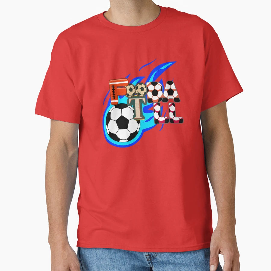 Football Typography Art Soccer Ball T-Shirt - Aesthetic Graphic Unisex - T-Shirt, Sweatshirt, Hoodie