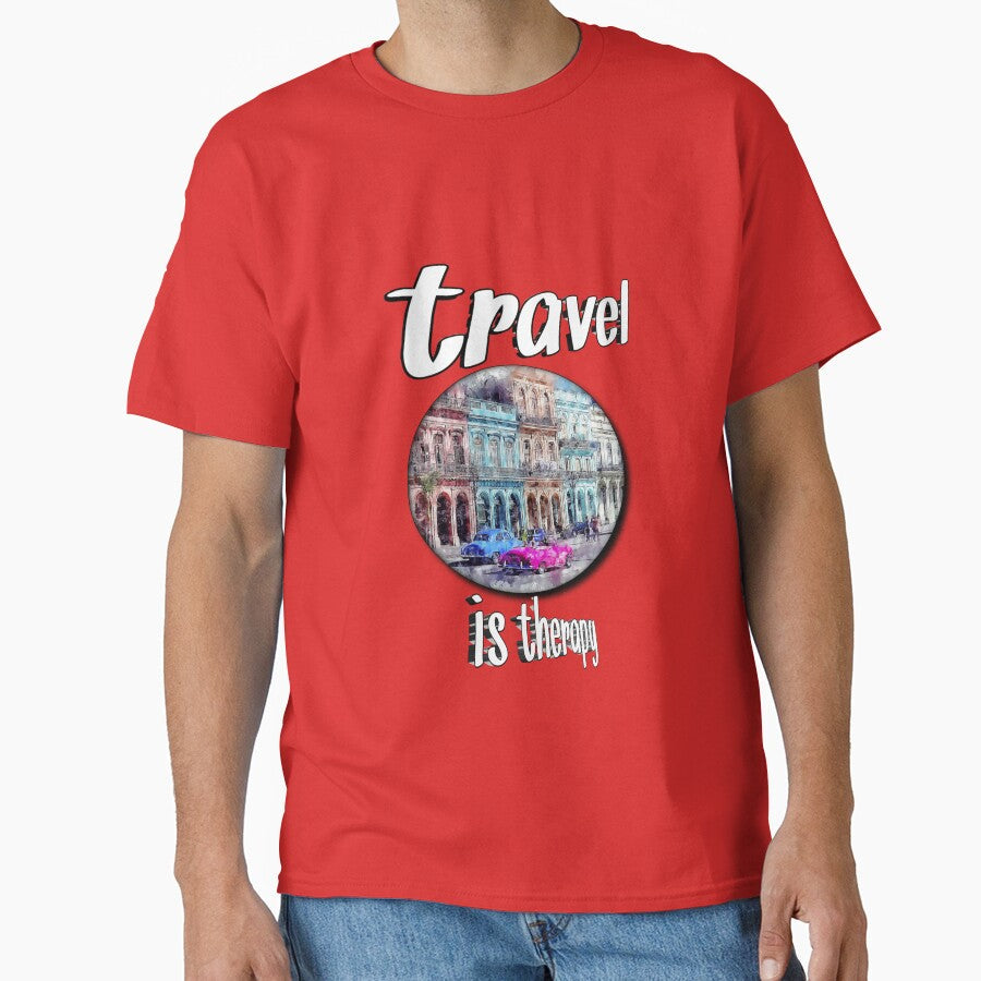Travel is Therapy by Evanbabu - Adult & Kids T-Shirts, Sweatshirts & Hoodies apparel design preview 1
