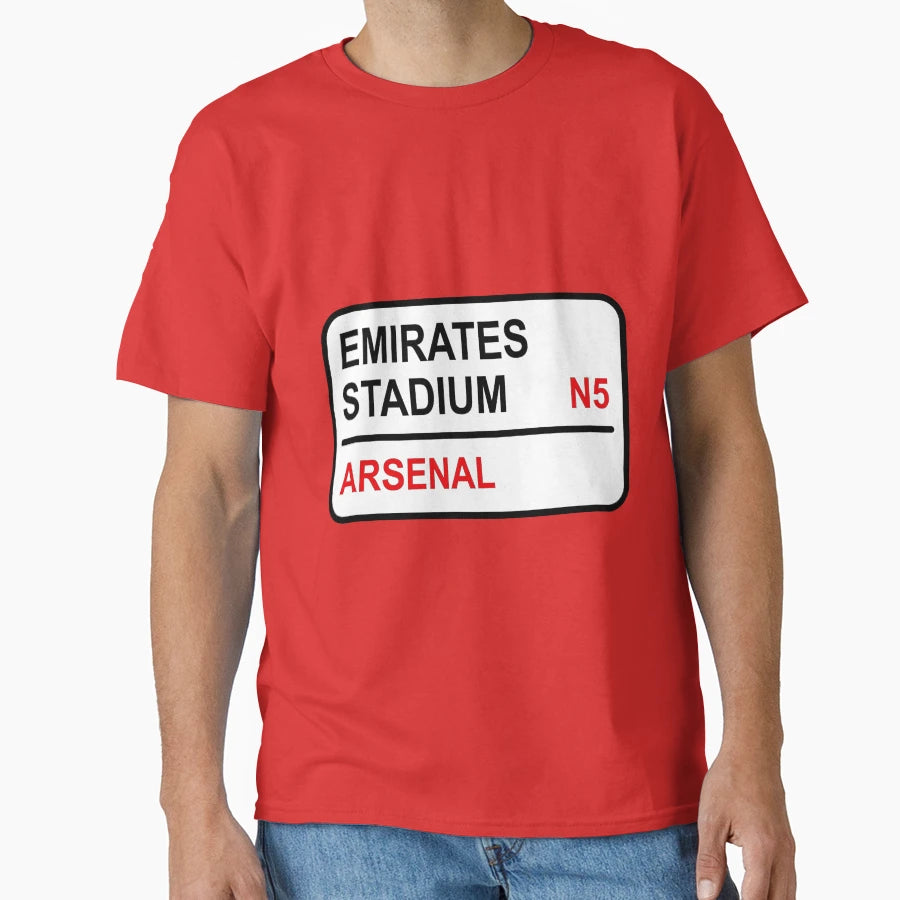 Emirates Stadium Football Sign T-Shirt - Trendy Graphic Unisex - T-Shirt, Sweatshirt, Hoodie