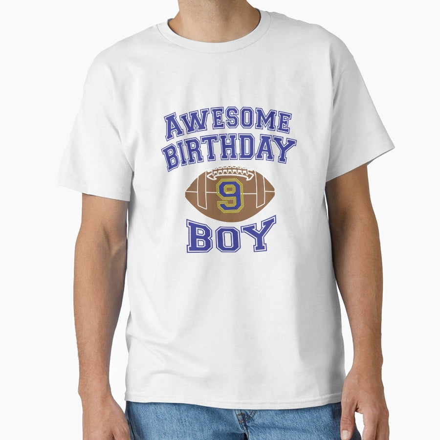 Birthday 9 Years Old T-Shirt - Aesthetic Graphic Unisex - T-Shirt, Sweatshirt, Hoodie