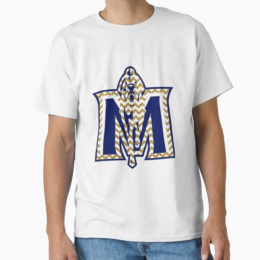 Chevron Gold And Navy Murray State T-Shirt - Custom Art Print for Adults - T-Shirt, Sweatshirt, Hoodie