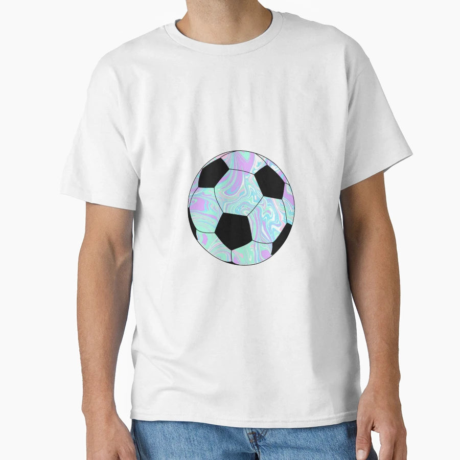 Blue Purple Soccer Ball T-Shirt - Streetwear Style Men Women - T-Shirt, Sweatshirt, Hoodie