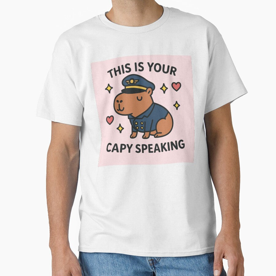 This Is Your Capy Speaking- Pilot by Lotus Love Tarot - Adult & Kids T-Shirts, Sweatshirts & Hoodies apparel design preview 1