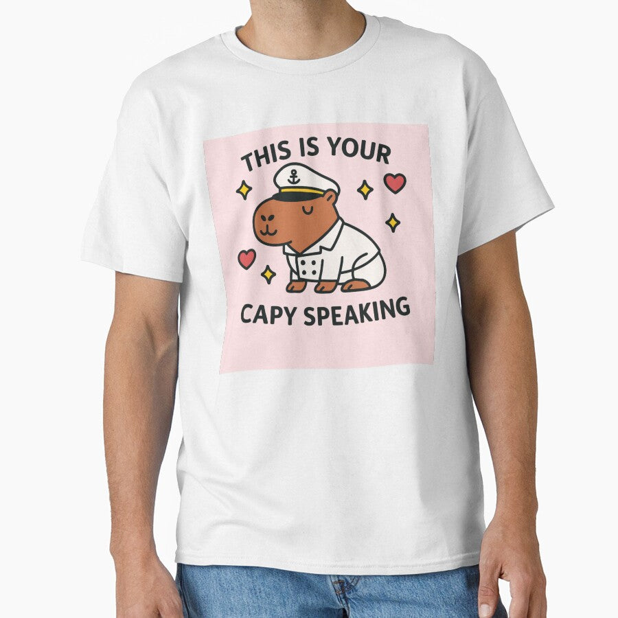 Copy of This Is Your Capy Speaking- Ship Captain by - Adult & Kids T-Shirts, Sweatshirts & Hoodies apparel design preview 1