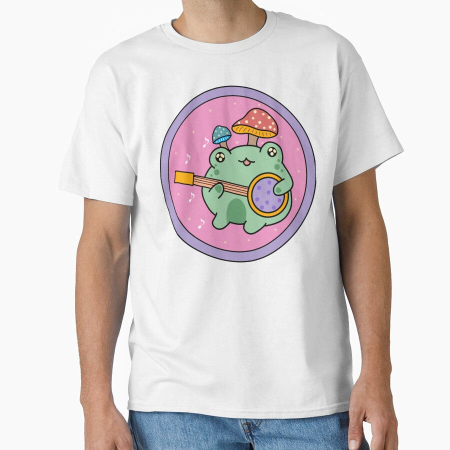 Frog playing banjo by Quacktails - Adult & Kids T-Shirts, Sweatshirts & Hoodies apparel design preview 1