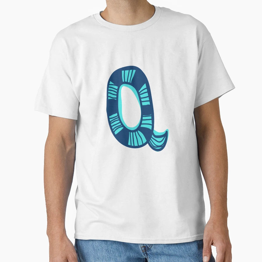 Initial Monogram Q T-Shirt - Aesthetic Graphic Men Women - T-Shirt, Sweatshirt, Hoodie