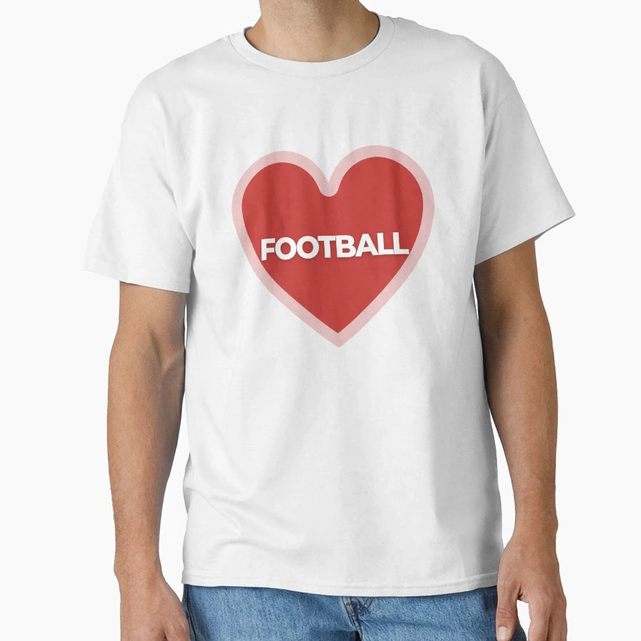 I Heart Football T-Shirt - Novelty Apparel Unisex - T-Shirt, Sweatshirt, Hoodie