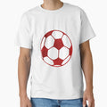 Red Soccer Ball T-Shirt - Minimalist Print Men Women - T-Shirt, Sweatshirt, Hoodie