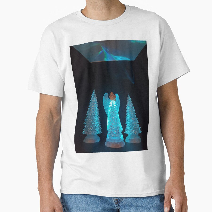 Christmas Teal Angles, Holiday Reflections, Blue - Adult & Kids T-Shirts, Sweatshirts & Hoodies apparel design preview 1