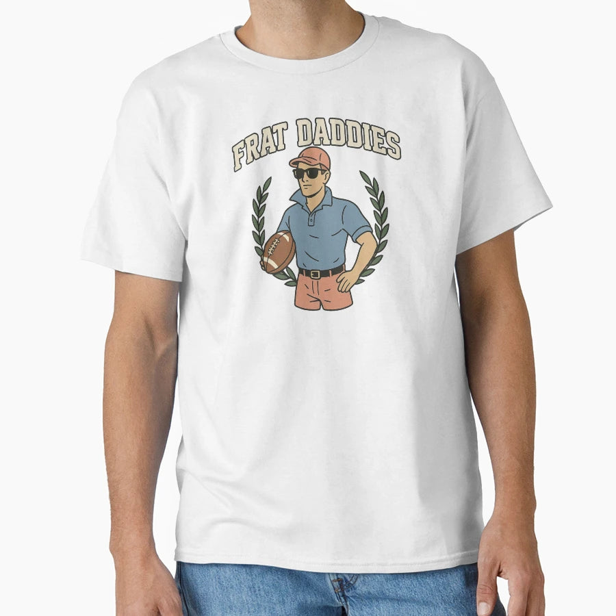 Frat Daddies Football Club T-Shirt - Graphic Print Unisex - T-Shirt, Sweatshirt, Hoodie