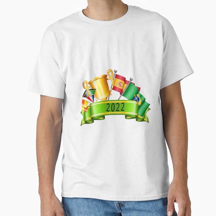 World Cup 2022 Qatar Spain Brazil T-Shirt - Unique Graphic for Adults - T-Shirt, Sweatshirt, Hoodie