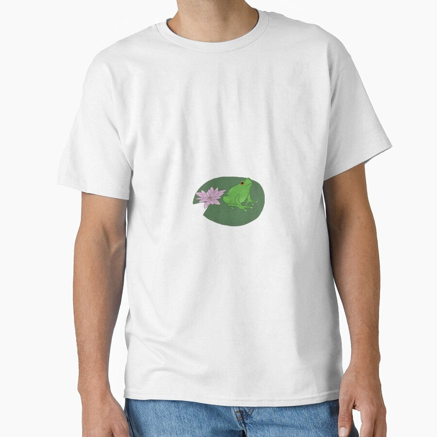 Frogie on a lily pad by designsbymacys - Adult & Kids T-Shirts, Sweatshirts & Hoodies apparel design preview 1