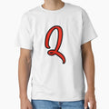 Initial Monogram Q T-Shirt - Unique Graphic for Adults - T-Shirt, Sweatshirt, Hoodie
