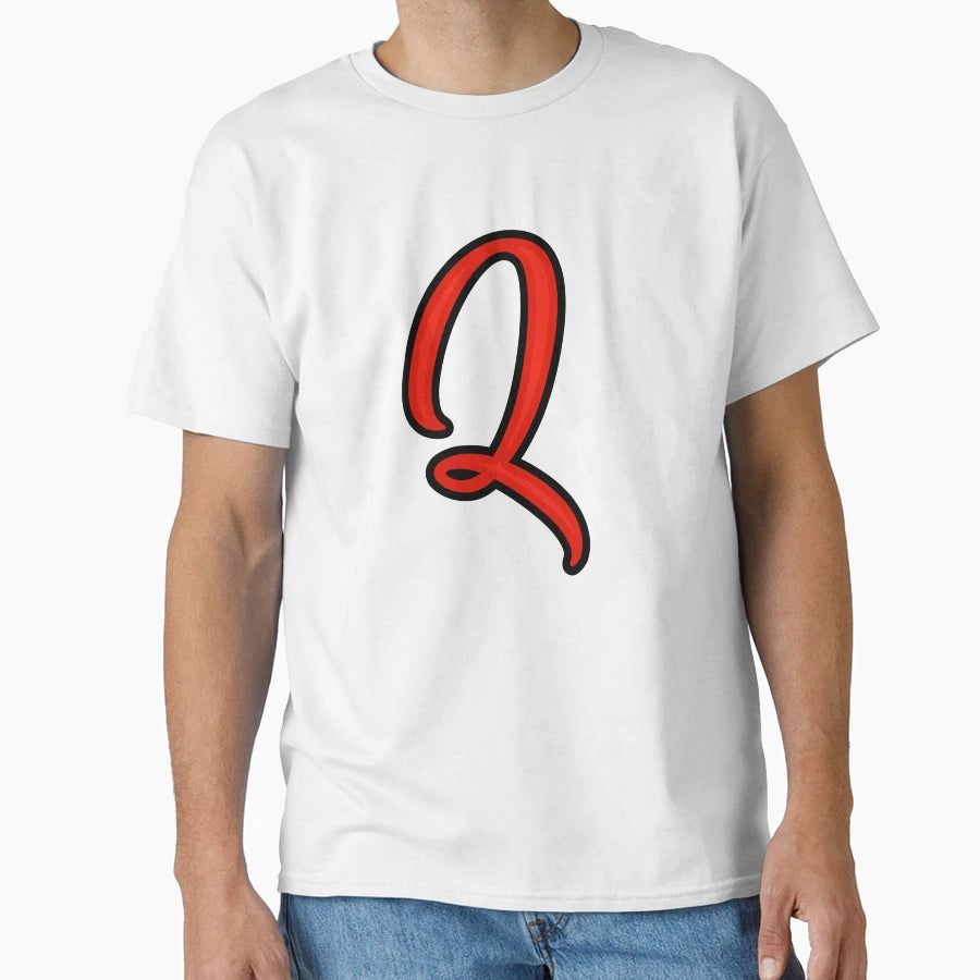Initial Monogram Q T-Shirt - Unique Graphic for Adults - T-Shirt, Sweatshirt, Hoodie