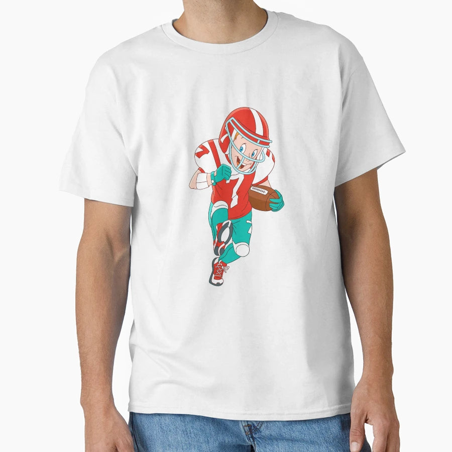 American Football Cartoon T-Shirt - Graphic Print Unisex - T-Shirt, Sweatshirt, Hoodie