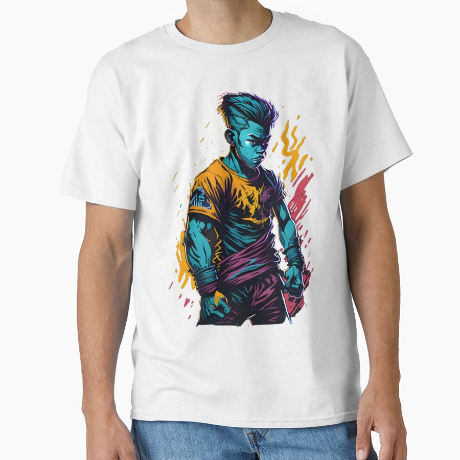 Courageous Fighter Inspiring Digital Art T-Shirt - Streetwear Style Unisex - T-Shirt, Sweatshirt, Hoodie