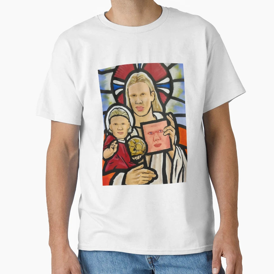 Stained Glass Window Haaland T-Shirt - Novelty Apparel Unisex - T-Shirt, Sweatshirt, Hoodie