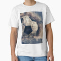 Abstract Blue Grunge Soccer T-Shirt - Novelty Apparel for Adults - T-Shirt, Sweatshirt, Hoodie