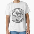 American Football Player Oval T-Shirt - Aesthetic Graphic for Adults - T-Shirt, Sweatshirt, Hoodie