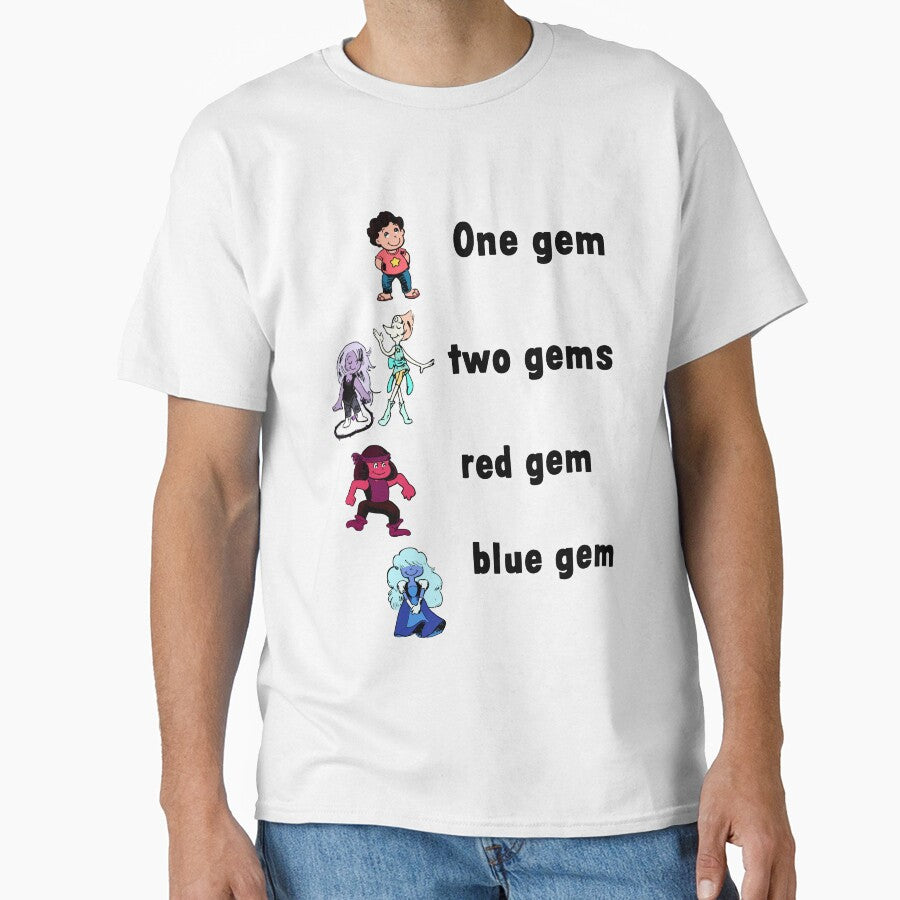 One gem, two gems, red blue by cantabile - Adult & Kids T-Shirts, Sweatshirts & Hoodies apparel design preview 1