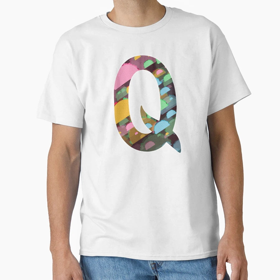 Letter Q Epic Mexican Taco Rainbow T-Shirt - Novelty Apparel Men Women - T-Shirt, Sweatshirt, Hoodie