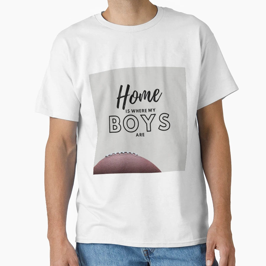 Home Is Where My Are Football T-Shirt - Minimalist Print for Adults - T-Shirt, Sweatshirt, Hoodie