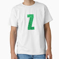 Letter Z Green Water Wave Ocean Art T-Shirt - Fun Novelty Design Unisex - T-Shirt, Sweatshirt, Hoodie