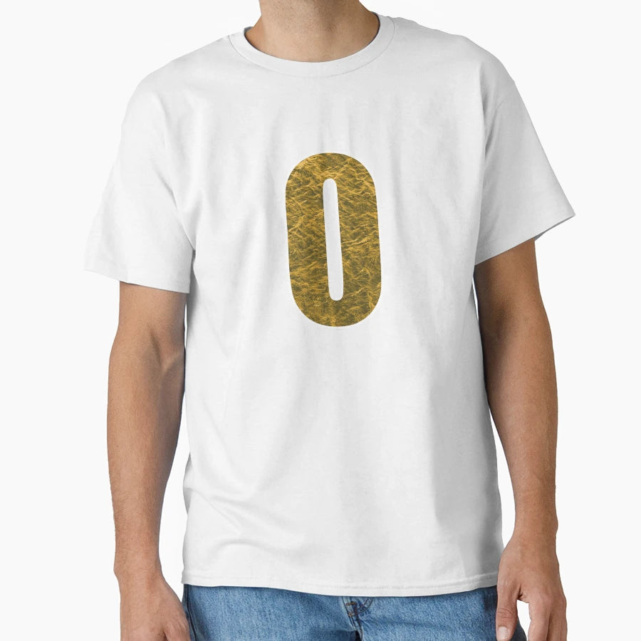 Letter O Yellow And Gold Water Wave Ocean T-Shirt - Unique Graphic Unisex - T-Shirt, Sweatshirt, Hoodie