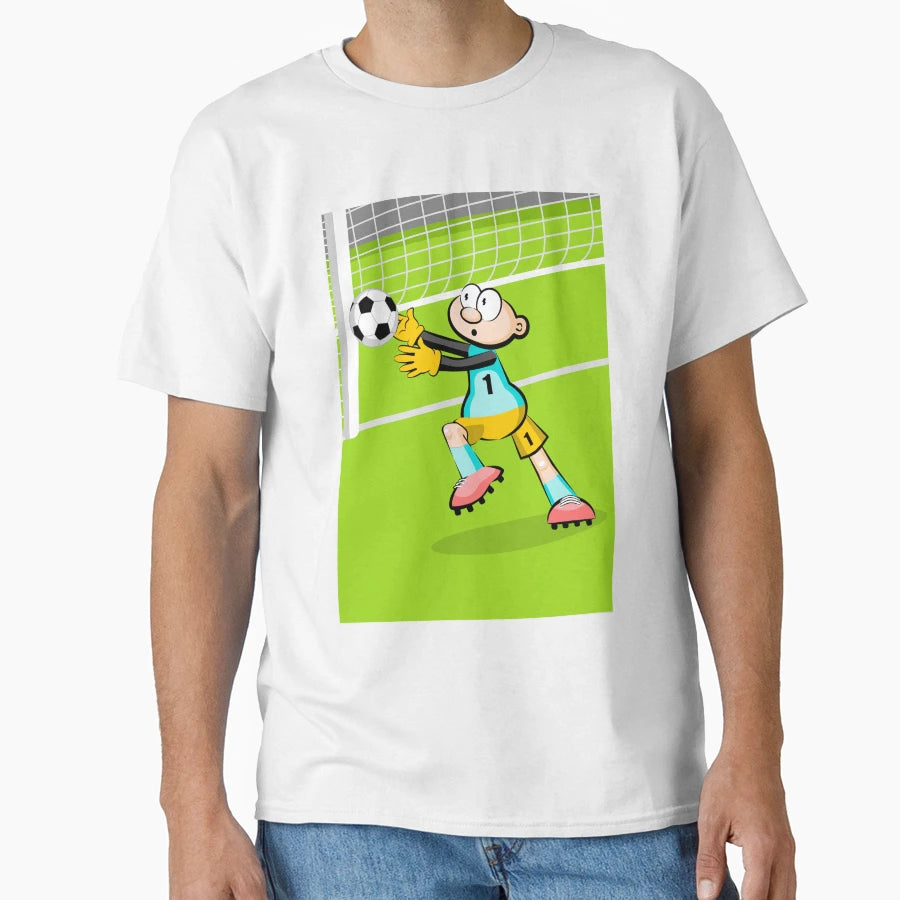 Soccer Goalkeeper Catching Ball T-Shirt - Graphic Print Men Women - T-Shirt, Sweatshirt, Hoodie